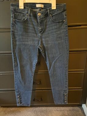 LOFT - Modern Skinny-  Skinny Jeans with Button Hem